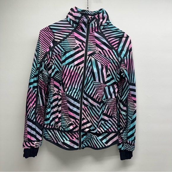 Colorful Striped Women's Jacket - Picture 1 of 9